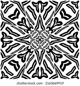 

Abstract background with black and white mandala. Unique geometric vector swatch. Perfect for site backdrop, wrapping paper, wallpaper, textile and surface design. 