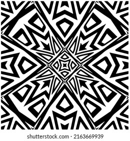 

Abstract background with black and white mandala. Unique geometric vector swatch. Perfect for site backdrop, wrapping paper, wallpaper, textile and surface design. 