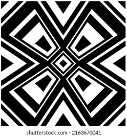 

Abstract background with black and white mandala. Unique geometric vector swatch. Perfect for site backdrop, wrapping paper, wallpaper, textile and surface design. 