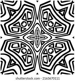 

Abstract background with black and white mandala. Unique geometric vector swatch. Perfect for site backdrop, wrapping paper, wallpaper, textile and surface design. 