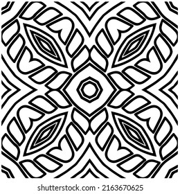 

Abstract background with black and white mandala. Unique geometric vector swatch. Perfect for site backdrop, wrapping paper, wallpaper, textile and surface design. 