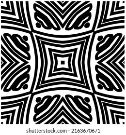 

Abstract background with black and white mandala. Unique geometric vector swatch. Perfect for site backdrop, wrapping paper, wallpaper, textile and surface design. 