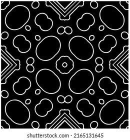 Abstract background with black and white mandala. 