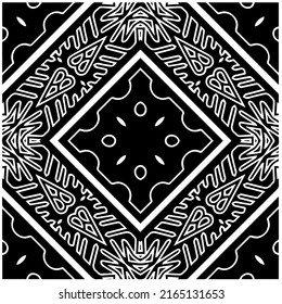 Abstrakter Hintergrund mit schwarz-weißer Mandala. 