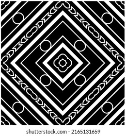 Abstract background with black and white mandala. 