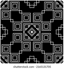 Fondo abstracto con mandala en blanco y negro. 