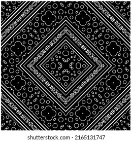 Abstract background with black and white mandala. 
