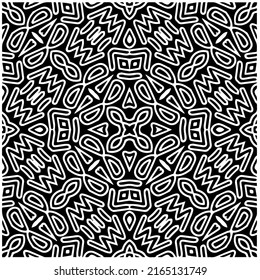 Abstract background with black and white mandala. 