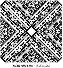 
Abstract background with black and white mandala. Unique geometric vector swatch. Perfect for site backdrop, wallpaper, textile and surface design. Monochrome seamless pattern.