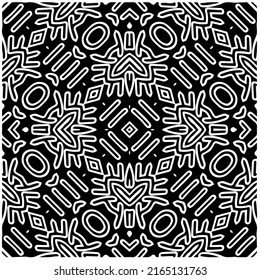 Abstract background with black and white mandala. 