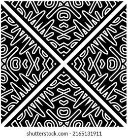 
Fondo abstracto con mandala en blanco y negro. Muestra de vector geométrico única. Perfecto para el fondo del sitio, tapicería, textil y diseño de superficie. Patrón monocromo sin fisuras.