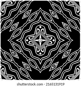 
Abstrakter Hintergrund mit schwarz-weißer Mandala. Einzigartige geometrische Vektorgrafik. Ideal für die Website-Hintergrund, Tapete, Textil und Oberflächendesign. Monochrome nahtlose Muster.