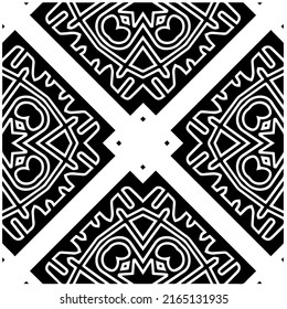
Abstrakter Hintergrund mit schwarz-weißer Mandala. Einzigartige geometrische Vektorgrafik. Ideal für die Website-Hintergrund, Tapete, Textil und Oberflächendesign. Monochrome nahtlose Muster.