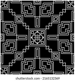 
Abstract background with black and white mandala. Unique geometric vector swatch. Perfect for site backdrop, wallpaper, textile and surface design. Monochrome seamless pattern.