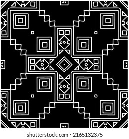 
Abstract background with black and white mandala. Unique geometric vector swatch. Perfect for site backdrop, wallpaper, textile and surface design. Monochrome seamless pattern.