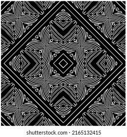 Abstract background with black and white mandala. 
