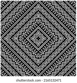 
Abstract background with black and white mandala. Unique geometric vector swatch. Perfect for site backdrop, wallpaper, textile and surface design. Monochrome seamless pattern.