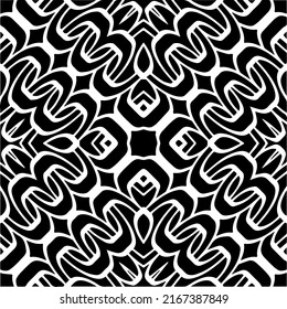 Abstract background with black and white mandala. Unique geometric vector swatch. Perfect for site backdrop, wrapping paper, wallpaper, textile and surface design. 