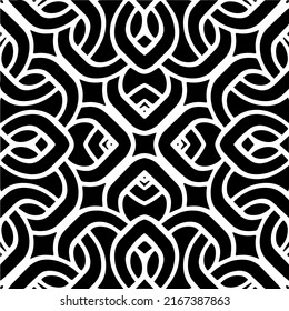 Abstract background with black and white mandala. Unique geometric vector swatch. Perfect for site backdrop, wrapping paper, wallpaper, textile and surface design. 