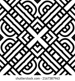 Abstract background with black and white mandala. Unique geometric vector swatch. Perfect for site backdrop, wrapping paper, wallpaper, textile and surface design. 