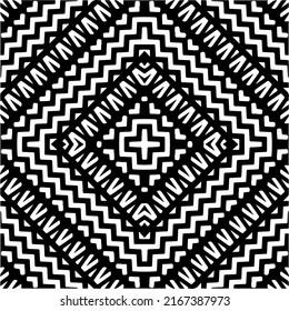 Abstract background with black and white mandala. Unique geometric vector swatch. Perfect for site backdrop, wrapping paper, wallpaper, textile and surface design. 