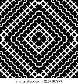 Fondo abstracto con mandala en blanco y negro. Muestra de vector geométrico única. Perfecto para el fondo del sitio, papel envolvente, papel tapiz, textil y diseño de superficie. 