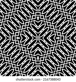 Abstract background with black and white mandala. Unique geometric vector swatch. Perfect for site backdrop, wrapping paper, wallpaper, textile and surface design. 