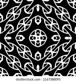 Abstract background with black and white mandala. Unique geometric vector swatch. Perfect for site backdrop, wrapping paper, wallpaper, textile and surface design. 