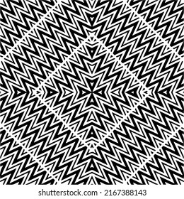 Fondo abstracto con mandala en blanco y negro. Muestra de vector geométrico única. Perfecto para el fondo del sitio, papel envolvente, papel tapiz, textil y diseño de superficie. 