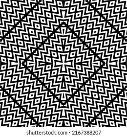 Abstrakter Hintergrund mit schwarz-weißer Mandala. Einzigartige geometrische Vektorgrafik. Ideal für die Website-Hintergrund, Wickelpapier, Tapete, Textil und Oberflächendesign. 