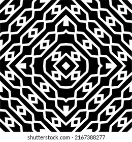 Abstract background with black and white mandala. Unique geometric vector swatch. Perfect for site backdrop, wrapping paper, wallpaper, textile and surface design. 