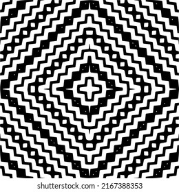 Fondo abstracto con mandala en blanco y negro. Muestra de vector geométrico única. Perfecto para el fondo del sitio, papel envolvente, papel tapiz, textil y diseño de superficie. 