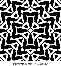 Abstract background with black and white mandala. Unique geometric vector swatch. Perfect for site backdrop, wrapping paper, wallpaper, textile and surface design. 