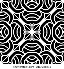 Fondo abstracto con mandala en blanco y negro. Muestra de vector geométrico única. Perfecto para el fondo del sitio, papel envolvente, papel tapiz, textil y diseño de superficie. 