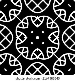 Abstract background with black and white mandala. Unique geometric vector swatch. Perfect for site backdrop, wrapping paper, wallpaper, textile and surface design. 