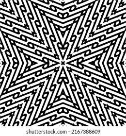 Abstract background with black and white mandala. Unique geometric vector swatch. Perfect for site backdrop, wrapping paper, wallpaper, textile and surface design. 
