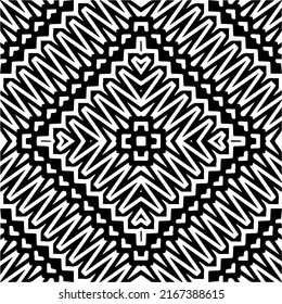 Abstract background with black and white mandala. Unique geometric vector swatch. Perfect for site backdrop, wrapping paper, wallpaper, textile and surface design. 
