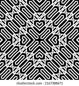 Abstract background with black and white mandala. Unique geometric vector swatch. Perfect for site backdrop, wrapping paper, wallpaper, textile and surface design. 
