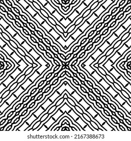 Abstract background with black and white mandala. Unique geometric vector swatch. Perfect for site backdrop, wrapping paper, wallpaper, textile and surface design. 