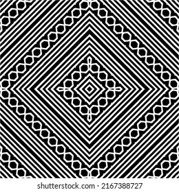 Abstract background with black and white mandala. Unique geometric vector swatch. Perfect for site backdrop, wrapping paper, wallpaper, textile and surface design. 