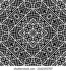 Abstract background with black and white pattern. Unique geometric vector swatch. Perfect for site backdrop, wrapping paper, wallpaper, textile and surface design. 