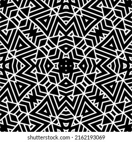 Abstract background with black and white pattern. Unique geometric vector swatch. Perfect for site backdrop, wrapping paper, wallpaper, textile and surface design. 
