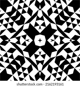 Abstract background with black and white pattern. Unique geometric vector swatch. Perfect for site backdrop, wrapping paper, wallpaper, textile and surface design. 