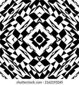 Abstract background with black and white pattern. Unique geometric vector swatch. Perfect for site backdrop, wrapping paper, wallpaper, textile and surface design. 