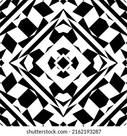 Abstract background with black and white pattern. Unique geometric vector swatch. Perfect for site backdrop, wrapping paper, wallpaper, textile and surface design. 