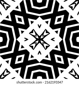 Abstract background with black and white pattern. Unique geometric vector swatch. Perfect for site backdrop, wrapping paper, wallpaper, textile and surface design. 