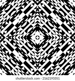 Abstract background with black and white pattern. Unique geometric vector swatch. Perfect for site backdrop, wrapping paper, wallpaper, textile and surface design. 