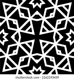 Abstract background with black and white pattern. Unique geometric vector swatch. Perfect for site backdrop, wrapping paper, wallpaper, textile and surface design. 