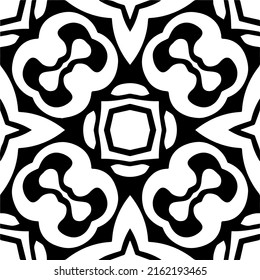Abstract background with black and white pattern. Unique geometric vector swatch. Perfect for site backdrop, wrapping paper, wallpaper, textile and surface design. 