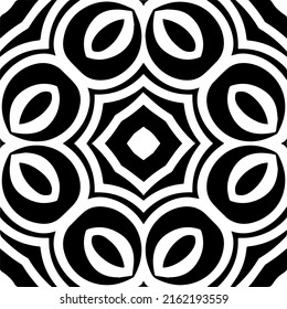 Abstract background with black and white pattern. Unique geometric vector swatch. Perfect for site backdrop, wrapping paper, wallpaper, textile and surface design. 